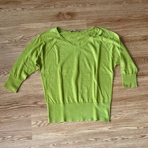 LOFT Vibrant Green Knit Top